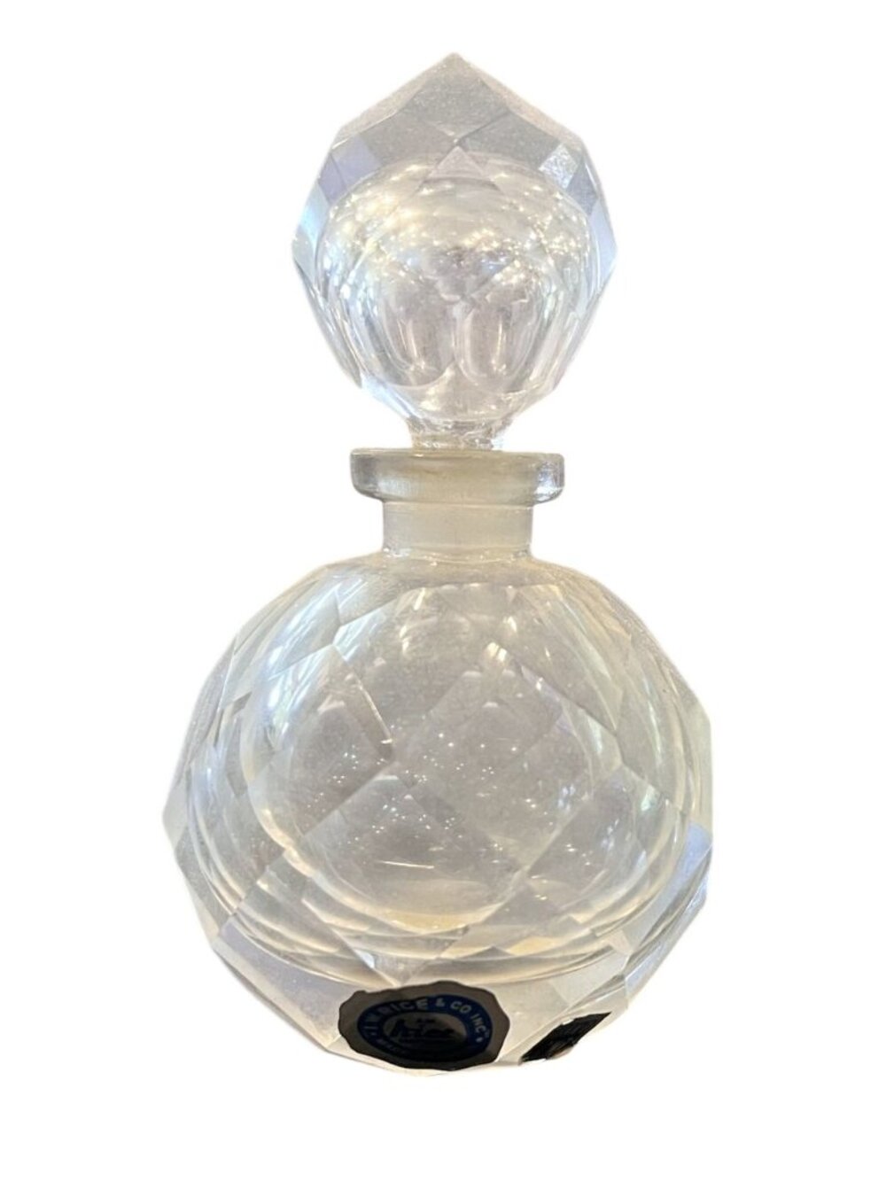 VTG Hand-Cut Crystal Perfume Bottle Stopper I.W. Rice & Co. Inc. Made In Japan
